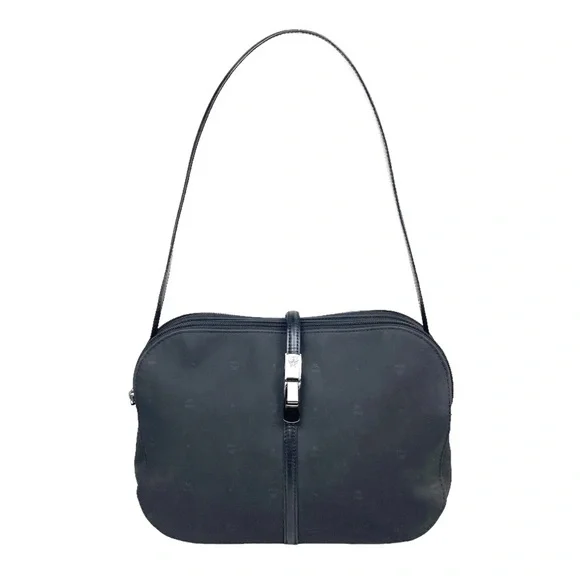 MCM Shoulder Bag Black NYLON Authentic